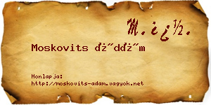 Moskovits Ádám névjegykártya